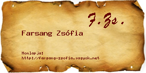 Farsang Zsófia névjegykártya