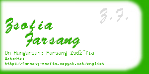 zsofia farsang business card